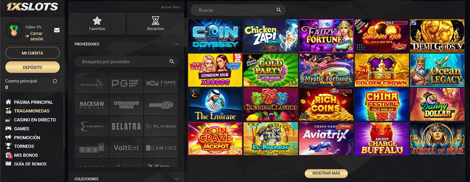 Juegos de 1xSlots Juegos de 1xSlots